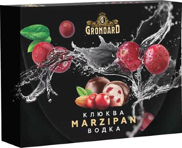 №1 TM Grondard       (10186) Конфеты глазированные Марципановые Клюква и Водка, 98г  в Казани