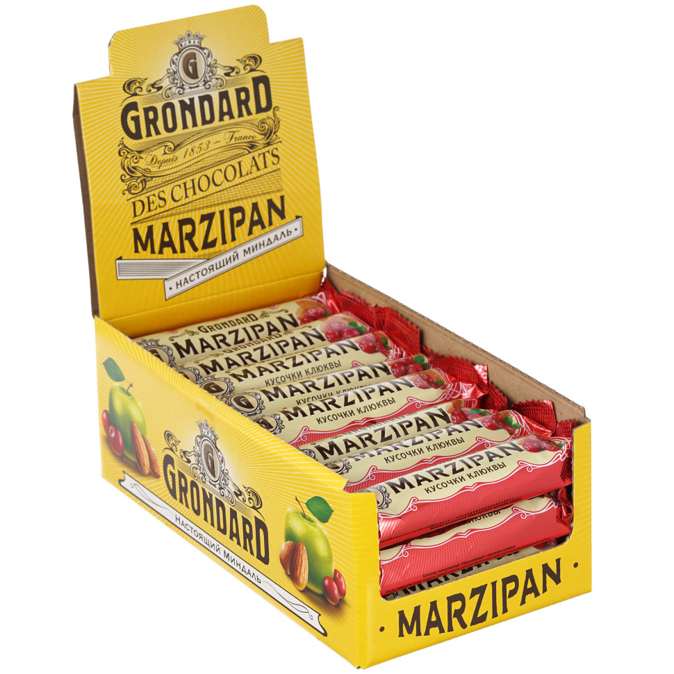  TM Grondard     (8415) Батончики глазированные Марципановые Клюква, (24шт по 50г)    в Казани