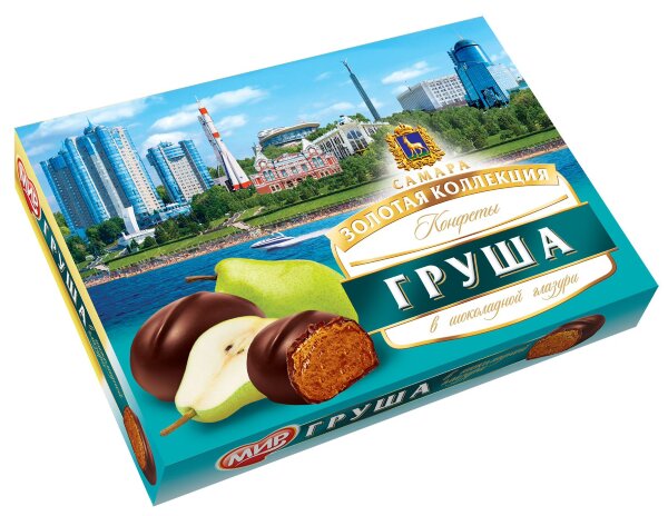 №2 КФ МИР Груша в шоколадной глазури 160г  в Казани