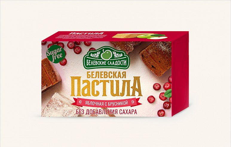  Пастила  200г диетическая с КЛЮКВОЙ, НОВЫЙ ФОРМАТ (4*50г)    в Казани