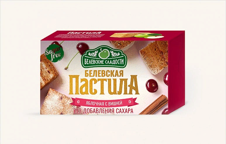  Пастила  200г диетическая С ВИШНЕЙ, НОВЫЙ ФОРМАТ (4 шт по 50гр)    в Казани