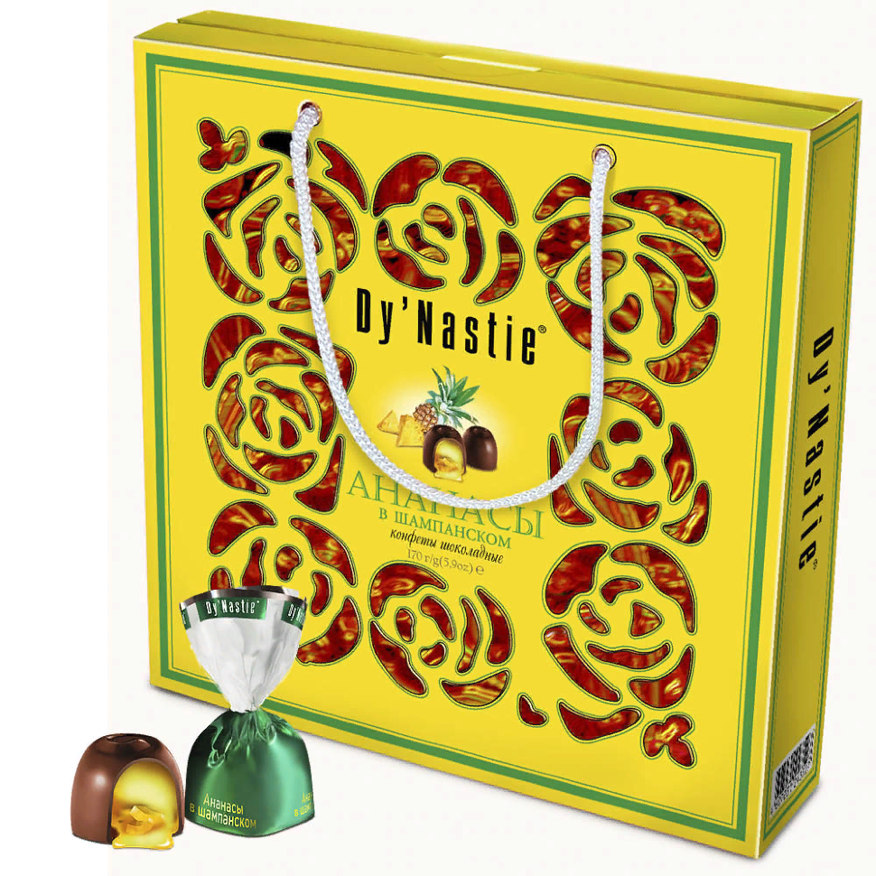  Династия Сумка Конфеты "Ананасы в шампанском", 220г   в Казани